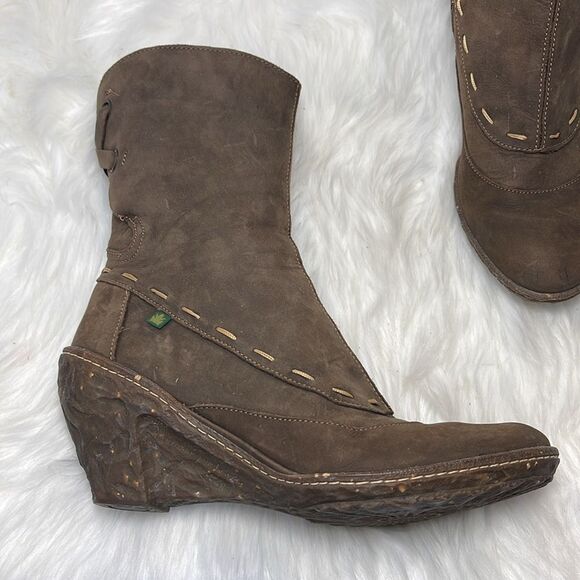 El Naturalista Rustic Brown Ankle Booties size 40 - Picture 5 of 8